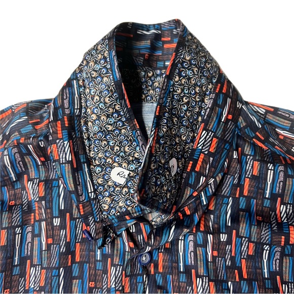 NWT Robert Graham Devonport Long Sleeve Classic Fit Stretch Shirt XL - Picture 5 of 9